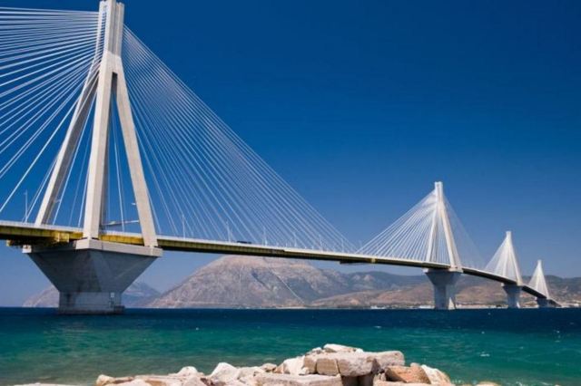 Rio-Antirrio Bridge - World's 3rd longest cable-stayed deck bridge
